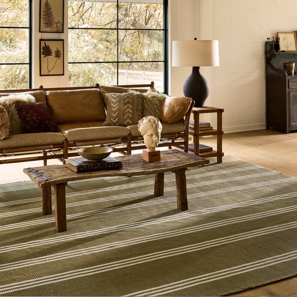 Hawthorn Striped Wool Area Rug