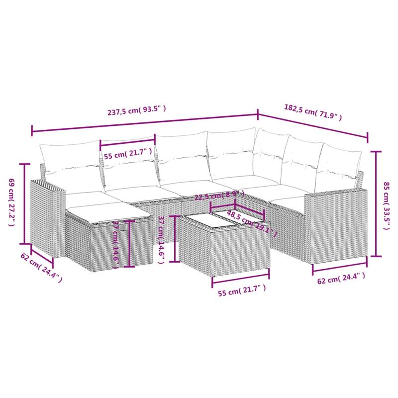 vidaXL Garden Sofa Set