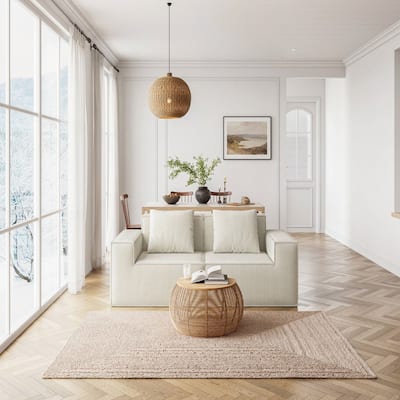 modular sofa can be converted into an oversized sofa bed,white