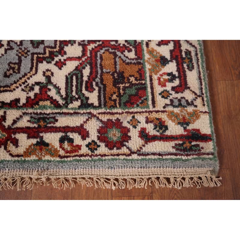 Heriz Serapi Indian Accent Rug Handmade Wool Carpet - 3'2"x 5'0"