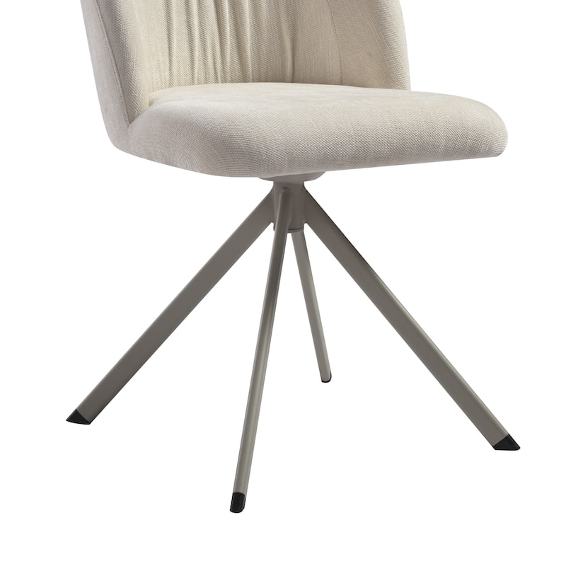 Hallie Contemporary Swivel Curved Back Upholstered Dining Chair - Set of 2