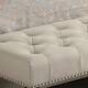 Moser Bay Almaraz 56 or 35 Inch Linen Upholstered Hand-tufted Transitional Bench