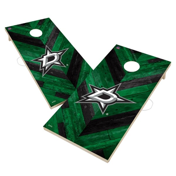 slide 2 of 5, Dallas Stars NHL Cornhole Board Set Include Carrying Case