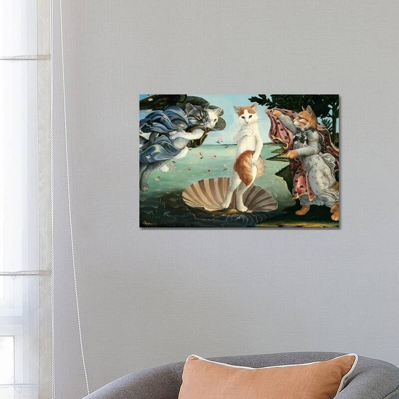 iCanvas "Kitty On The Half Shell" by Melinda Copper Canvas Print - 18x26x1.5