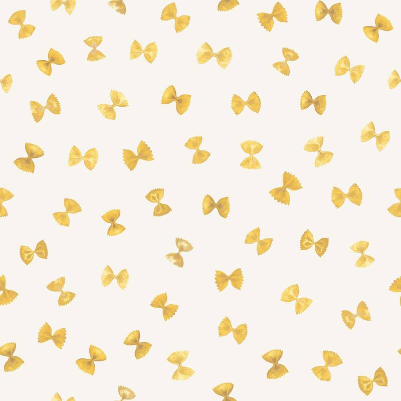Rachel Antonoff White Pasta Peel Stick Wallpaper