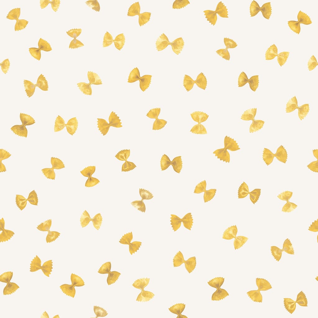 Rachel Antonoff White Pasta Peel Stick Wallpaper