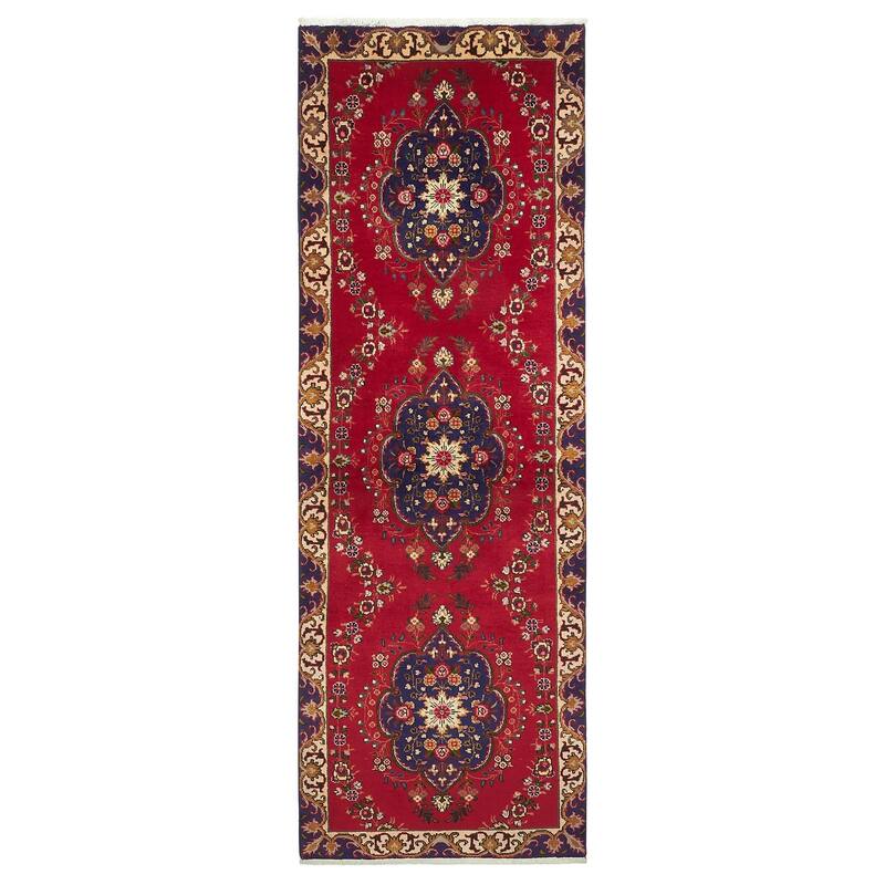 ECARPETGALLERY Hand-knotted Kayseri Vintage Red Wool Rug - 2'11 x 9'6
