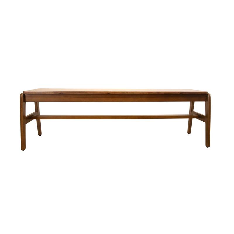 Mahfuza Solid Acacia Accent Bench, Brown