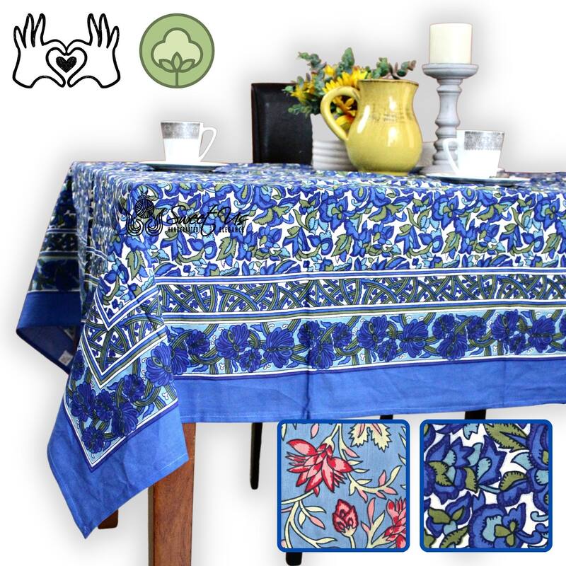 Cotton Floral Blyss Tablecloth Rectangle