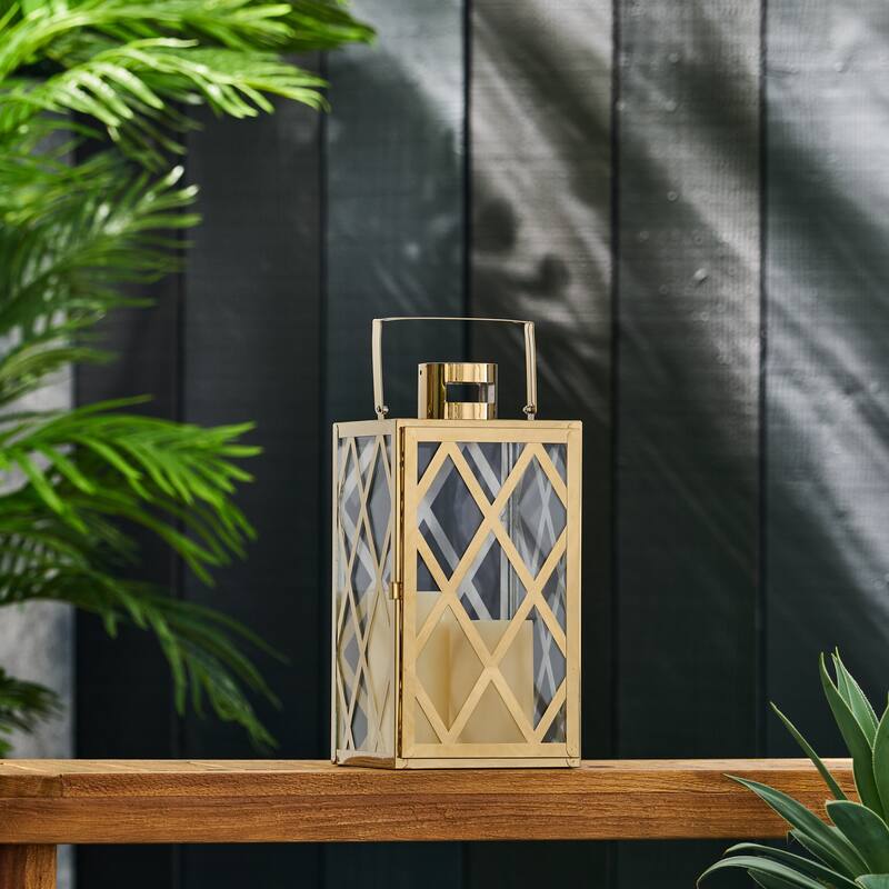Ashuelot Outdoor Outdoor 14" Stainless Steel Lantern by Christopher Knight Home