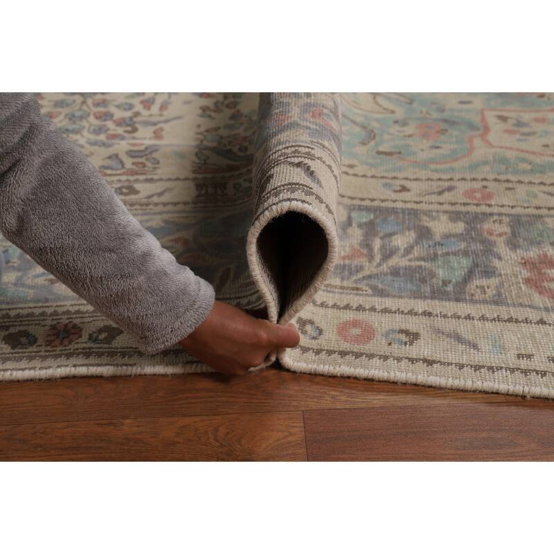 Floral Tabriz Persian Area Rug Hand-Knotted Traditional Wool Carpet - 8'1"x 11'1"