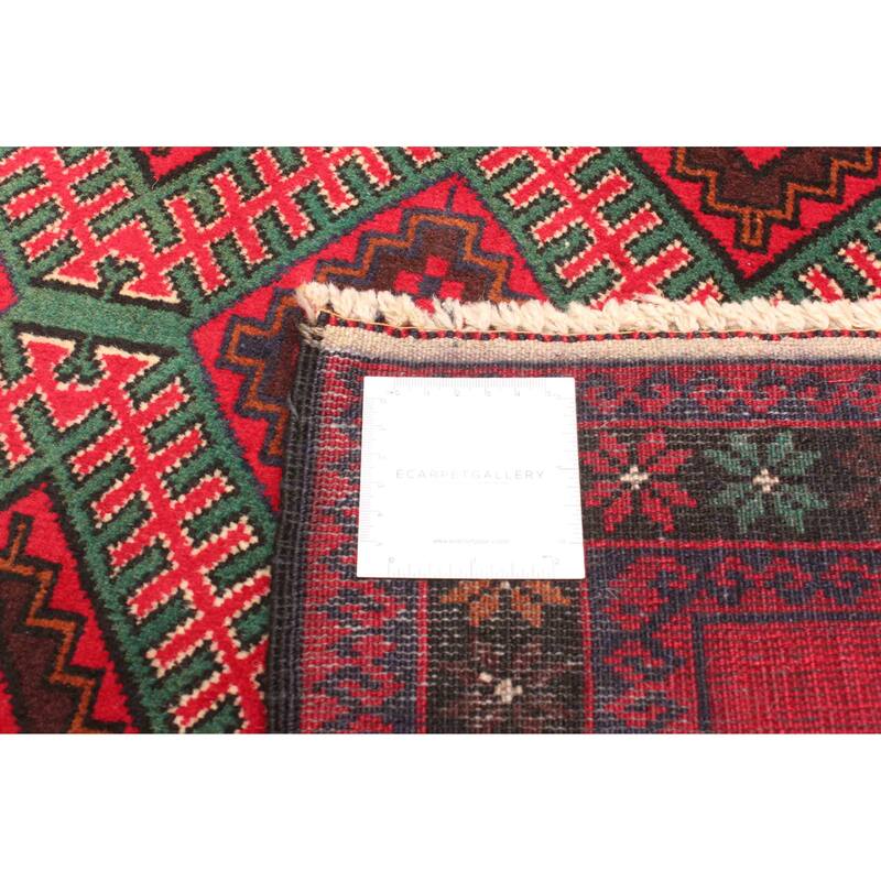 ECARPETGALLERY Hand-knotted Teimani Red Wool Rug - 2'10 x 4'8