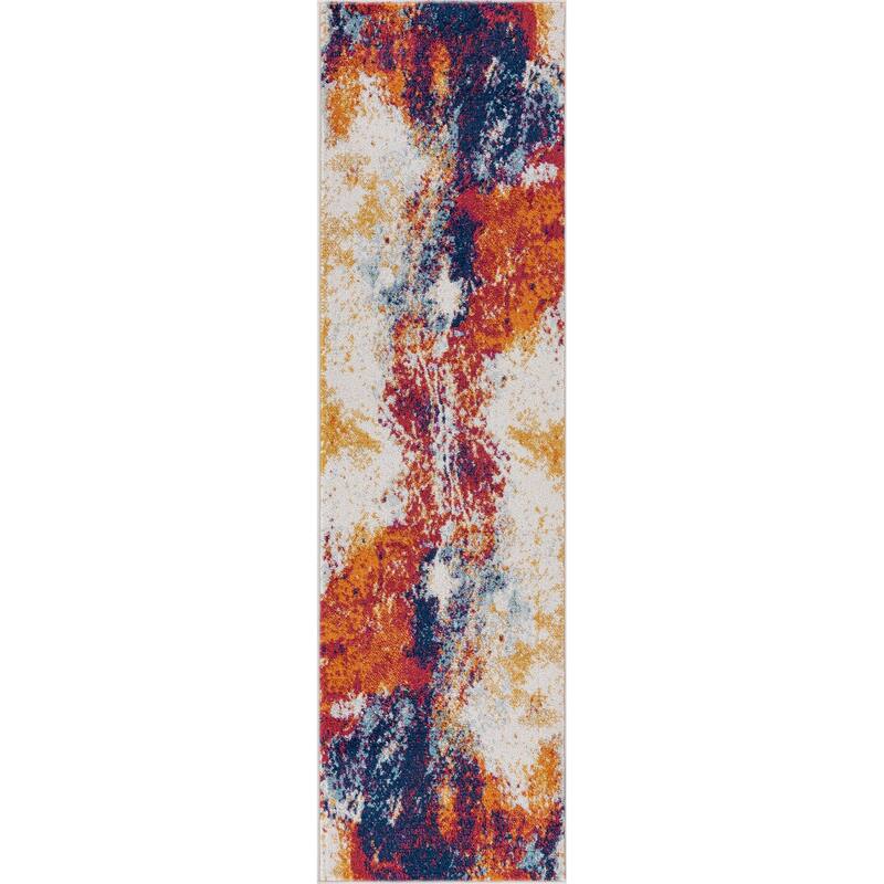 Gematria Industrial Abstract Indoor Area Rug