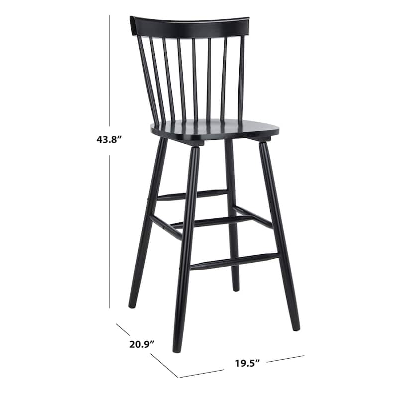 SAFAVIEH Belva 30-inch Spindle Farmhouse Bar Stool (Set of 2) - 20" W x 21" D x 44" H - 20"W x 21"D x 44"H