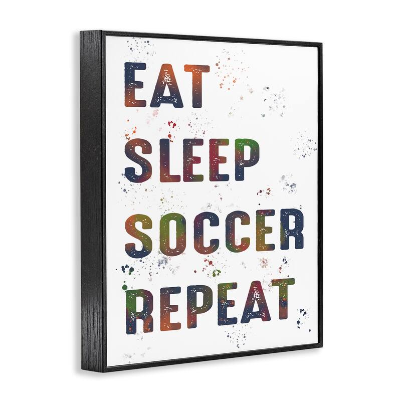 Stupell Eat Sleep Soccer Repeat Framed Giclee Art Design By Marcus Prime