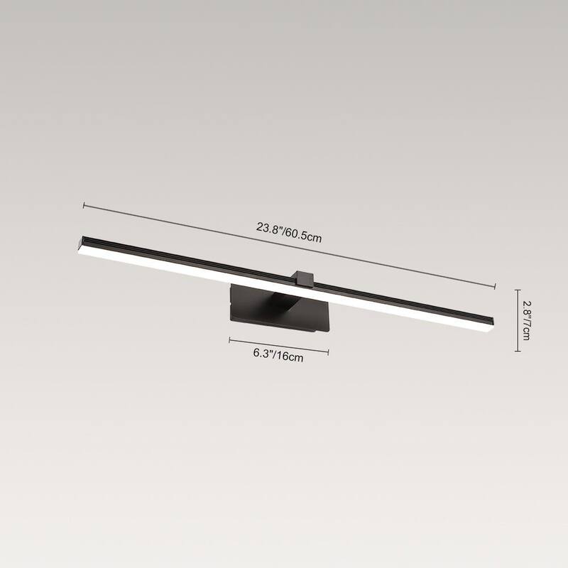Modern Ribbed Bathroom Slim Vanity Light