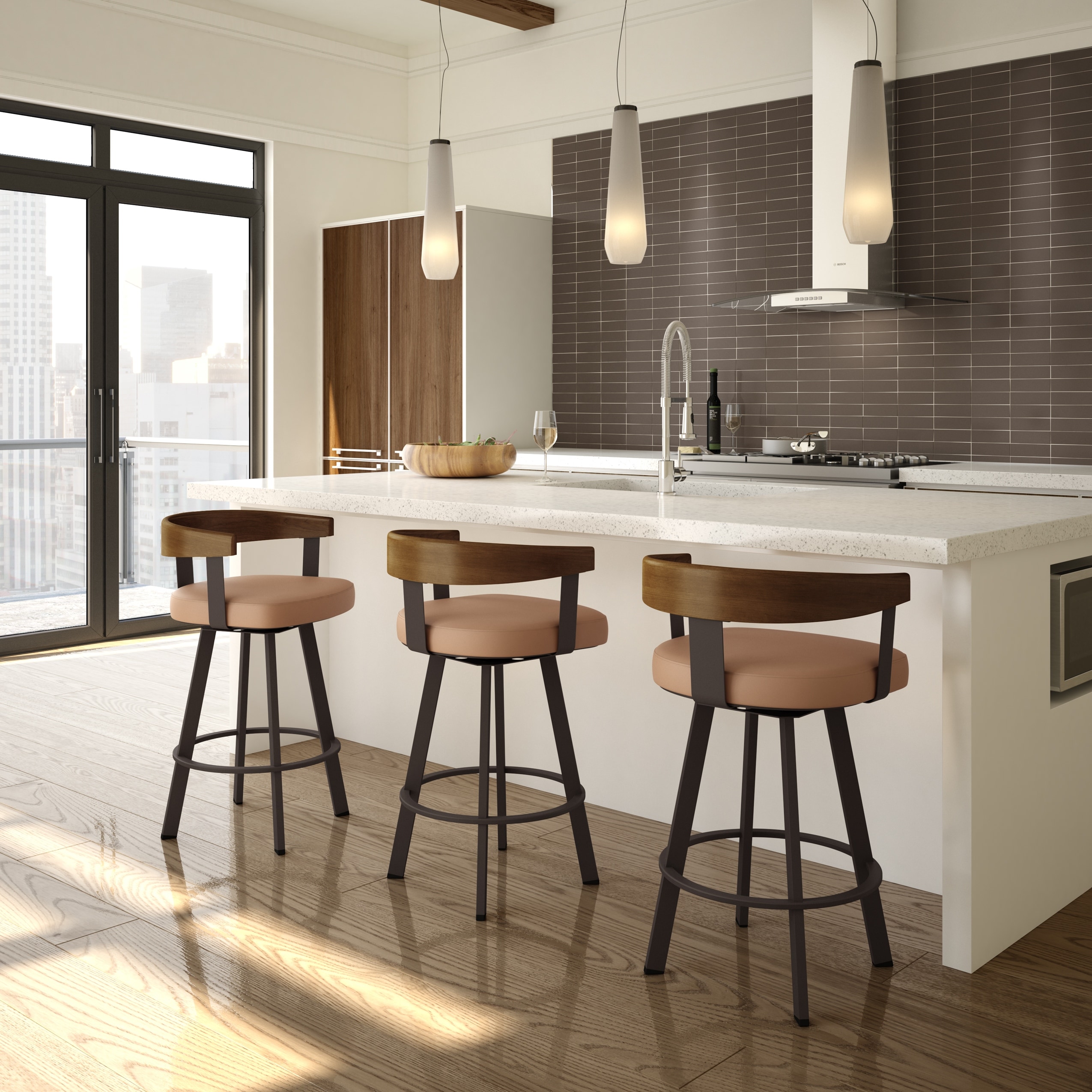 Amisco Lars Swivel Counter and Bar Stool Bed Bath Beyond