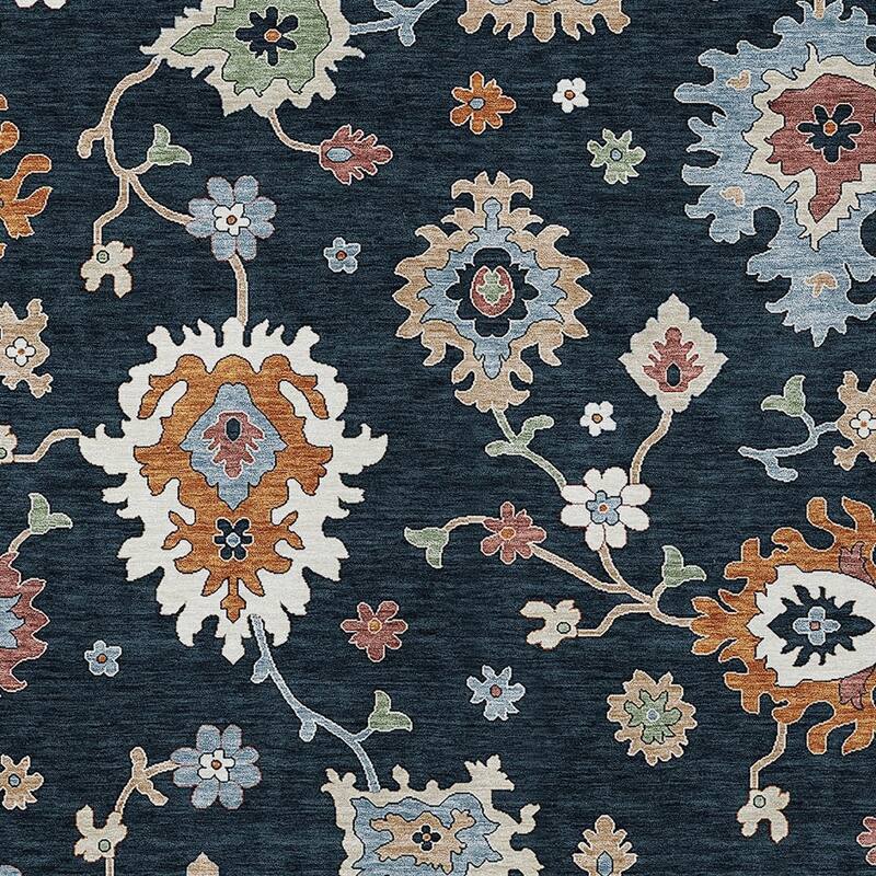 HomeRoots Floral Traditional Rectangle Outdoor Rug