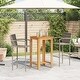 preview thumbnail 46 of 46, vidaXL 5 Piece Patio Bar Set Gray Solid Wood Acacia and Poly Rattan - 23.6" x 23.6" x 41.3"