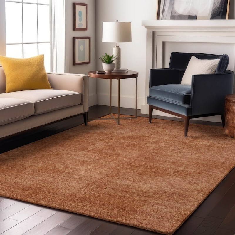 Premium Washable Super Soft Solid Ombre Mayfield Rug - Paprika - 10' x 14'