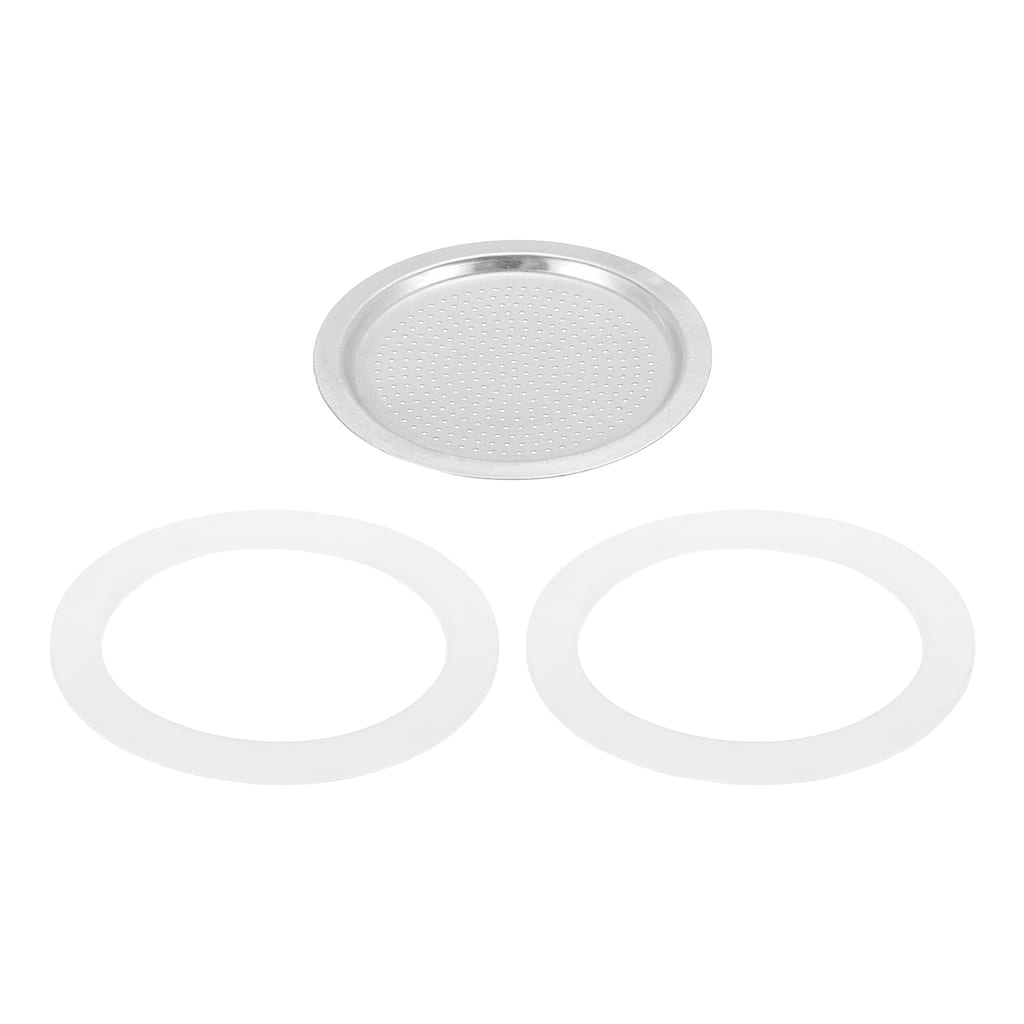 Aluminium Filter Replacement 64x53x3.4mm for 6-Cup Use Mocha Coffee Maker Pot - Silver