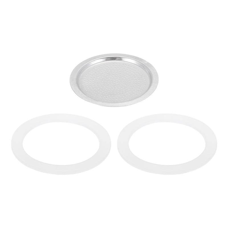 Aluminium Filter Replacement 64x53x3.4mm for 6-Cup Use Mocha Coffee Maker Pot - Silver