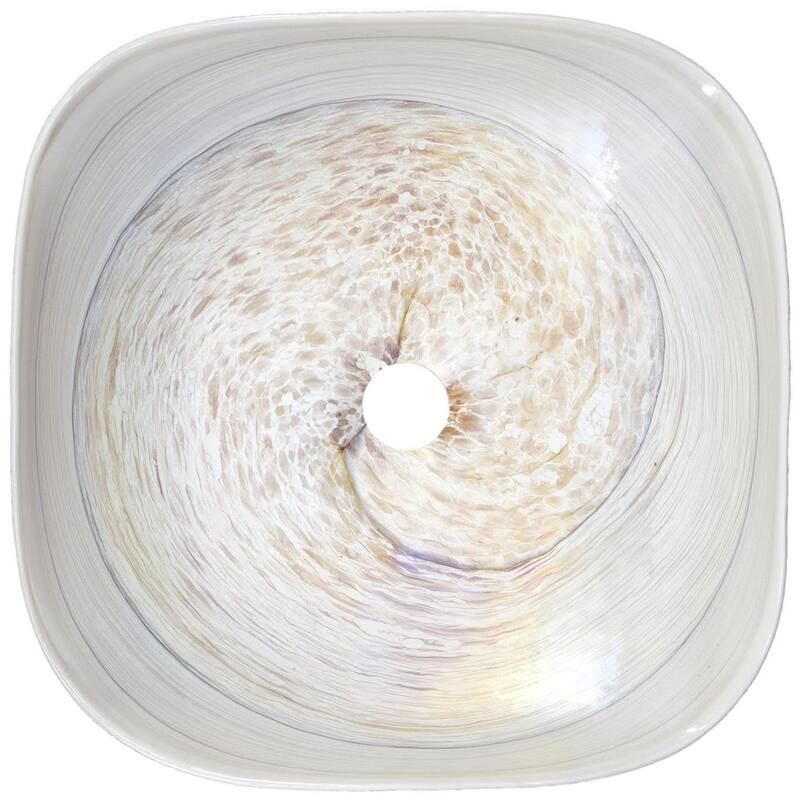 Native Trails Murano 14-3/4" Square Glass Vessel Bathroom Sink