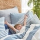 preview thumbnail 8 of 7, Nautica Fairwater Blue Cotton Reversible Comforter Set