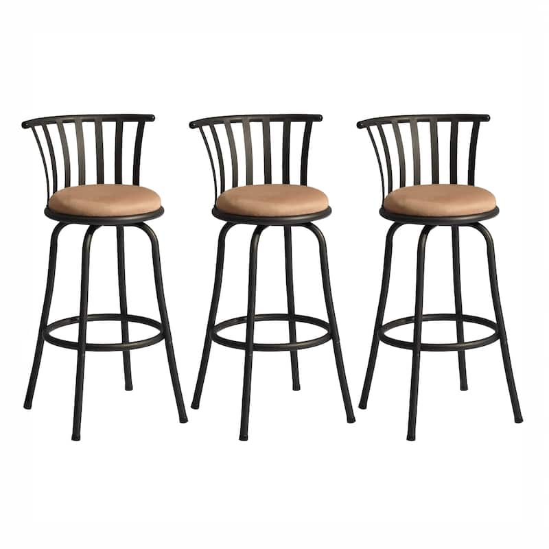 Homylin Swivel Bar Stools Set of 3 for Home Kitchen - N/A - Bar Height - 29-32 in.