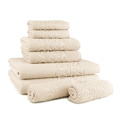 East'N Blue Galata Turkish Cotton Bath Towel Set (Set of 8) - (2 Bath Towel, 2 Hand Towel, 4 Washcloth)