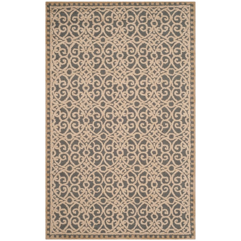 SAFAVIEH Handmade Cambridge Alodie Geometric Wool Rug - 9' x 12' - Grey