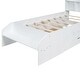 preview thumbnail 12 of 12, 2 Drawer Platform Bed Hidden Storage Drawers Bed Frame Wood Slat Support with Shelf Headboard Footboard, Twin - Dark Green