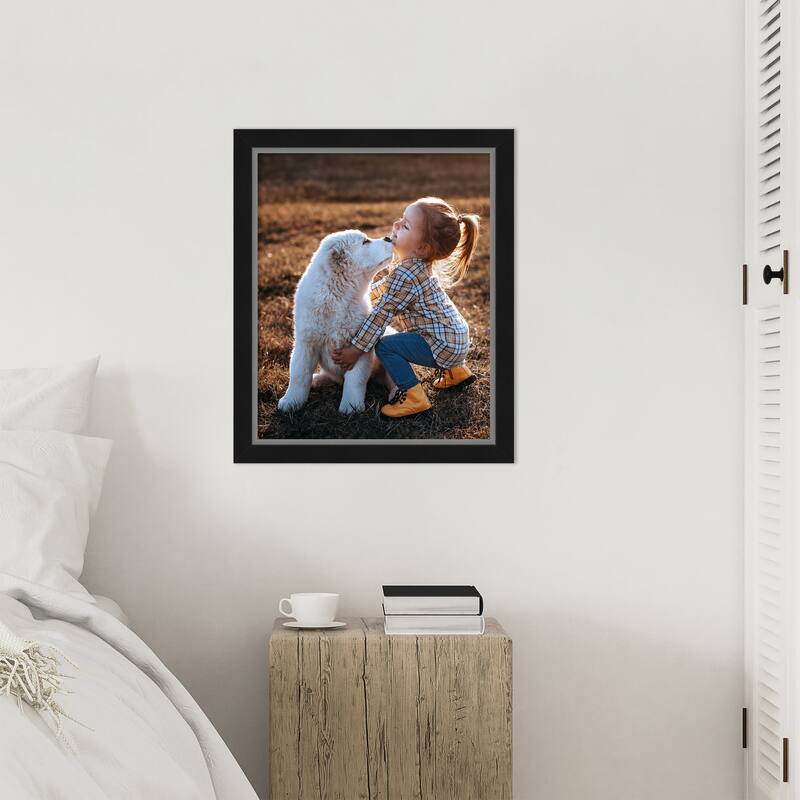 Eva Black Silver Narrow Framed Picture Frame, Photo Frame