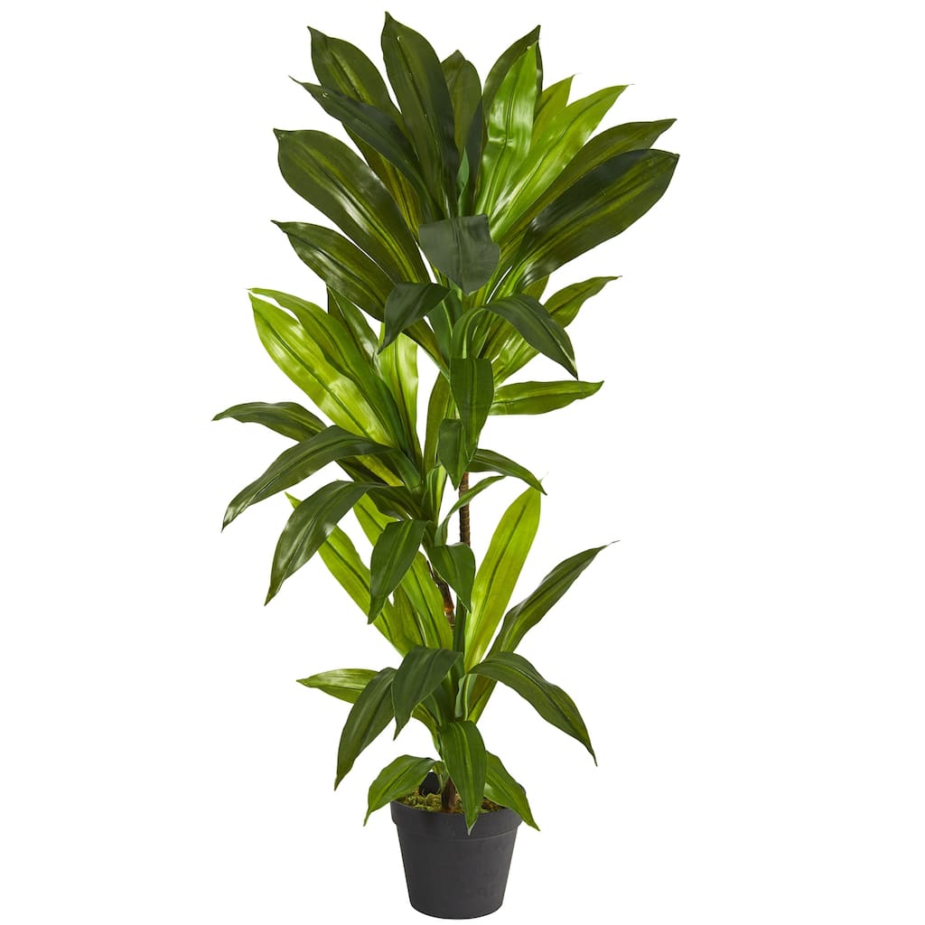 Artificial Snake Plant in Planter - 16 Inch Faux Plant Decor for Home Office - Green - 36