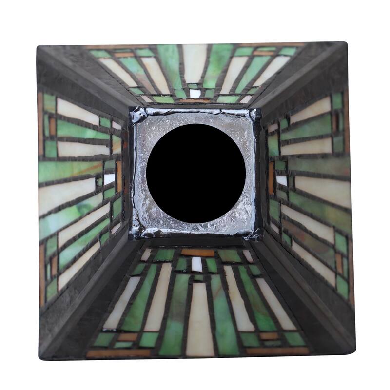 Tiffany-Style 3-Light Mini Chandelier 24" Wide - Multicolored