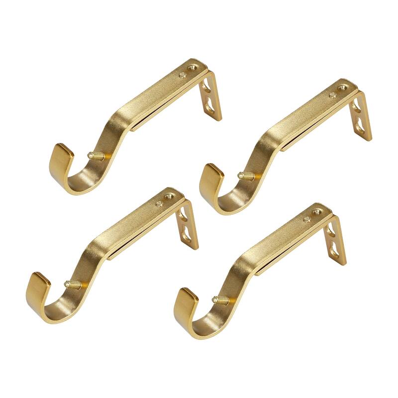 Lumi 1 in. Single Curtain Rod Bracket (4-Pack)