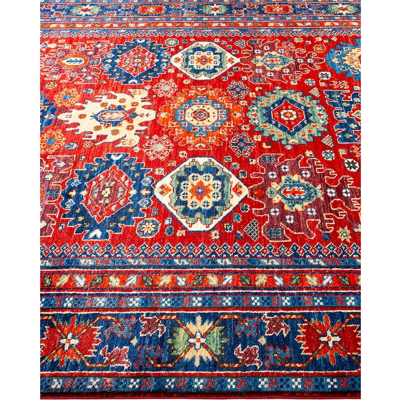 Overton Hand Knotted Wool Vintage Inspired Traditional Serapi Orange Area Rug - 7' 10" X 5' 9"