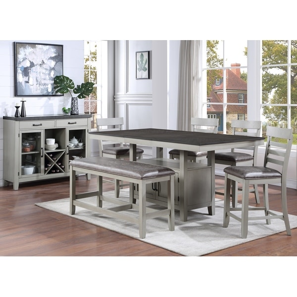 Gray barn dining set top