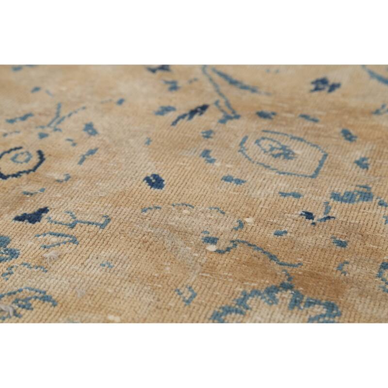 Hand Knotted Oriental 100% Wool Carpet Traditional Floral Oranges & Rust Mashad Area Rug - 12' 9'' X 9' 2''