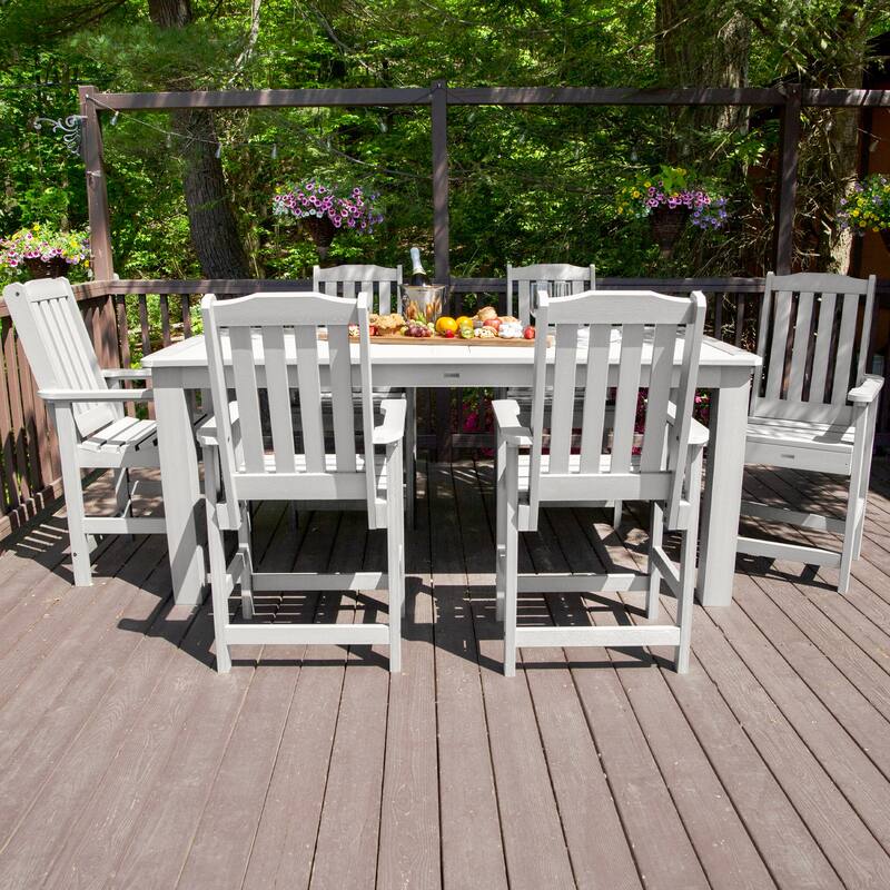 HIGHWOOD 7-Piece Outdoor Dining Set - 42" x 84" Table, Counter-height
