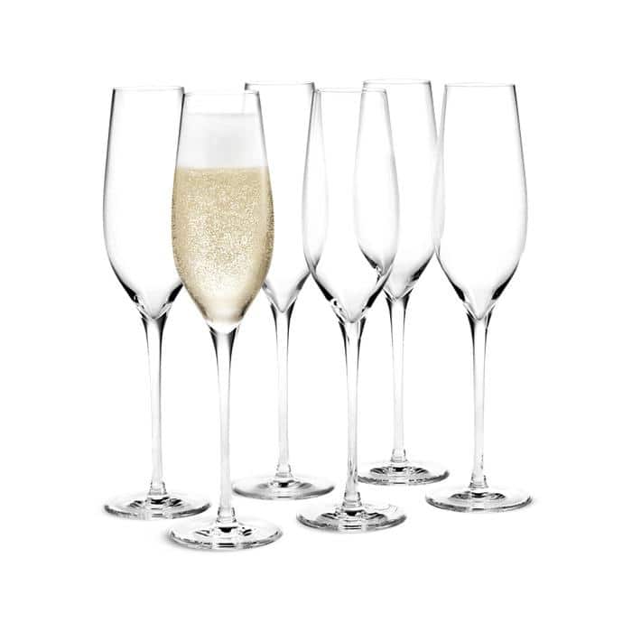 Holmegaard Cabernet Champagne Glass, Clear, 6 pcs. - 9.8 oz