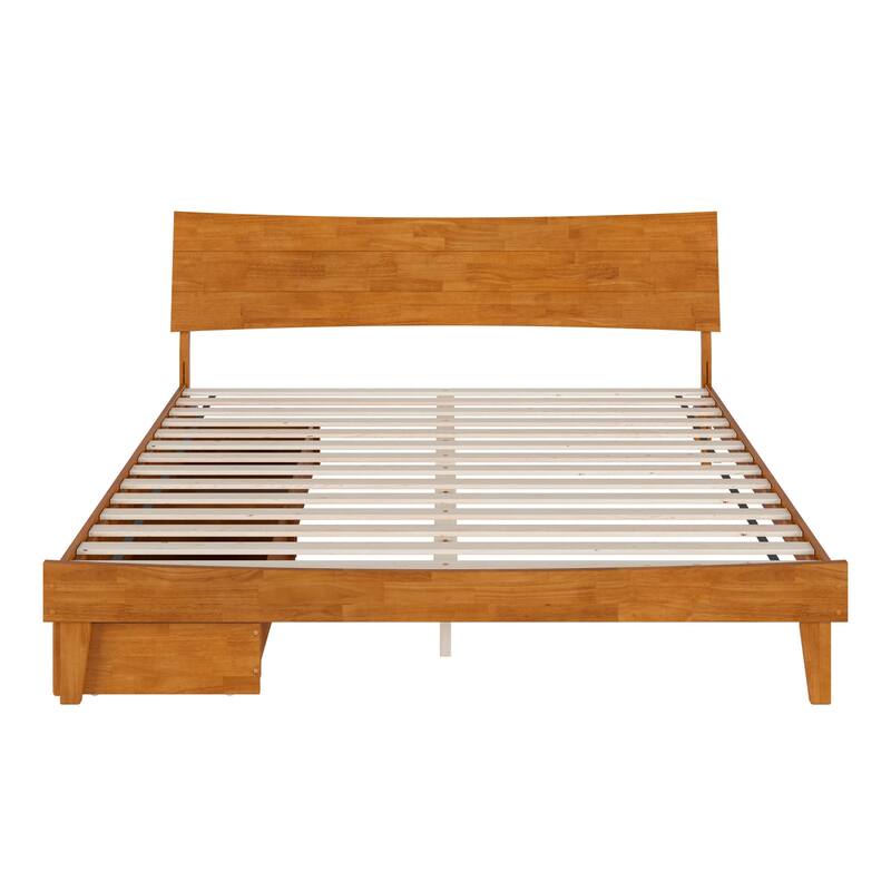 Phoenix Wood Platform Bed with Storage Drawers