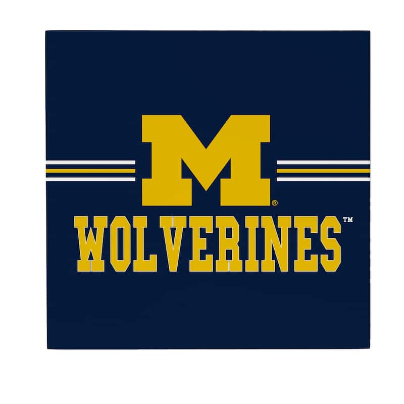 University Of Michigan Wooden Door Decor Wall Sign - Multi-Color