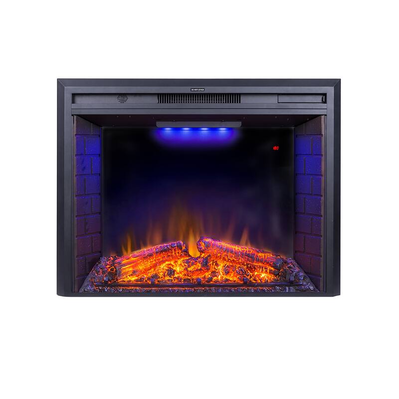Electric Fireplace Heater with Log set & Realistic Flame