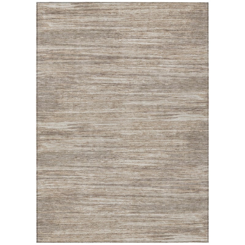 Machine Washable Indoor/ Outdoor Chantille Abstract Stripe Rug