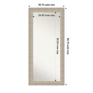 Luxe Non-Beveled Framed Full-Length Floor Leaner Mirror