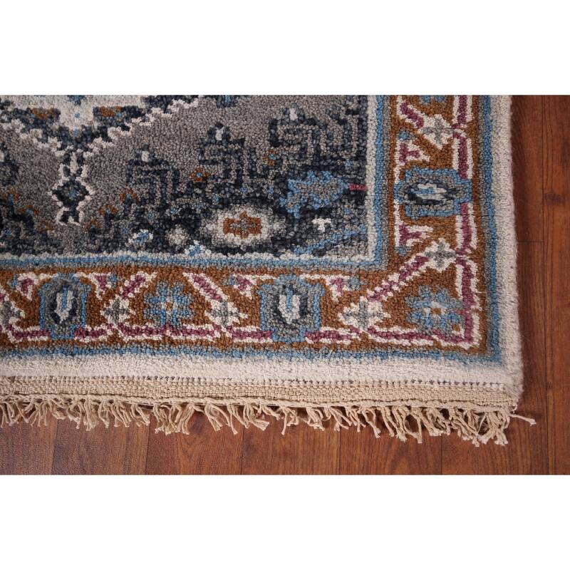 Gray Viss Oriental Runner Rug Hand-Knotted Wool Carpet - 2'7"x 8'0"