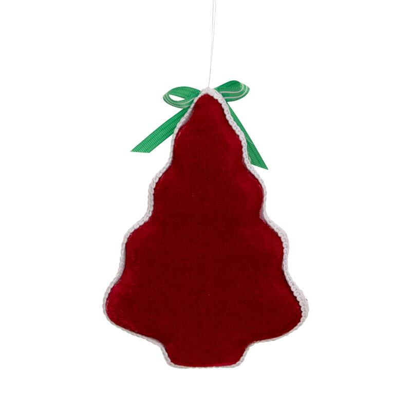 7.5" Red and Green Peppermint Tree Christmas Ornament