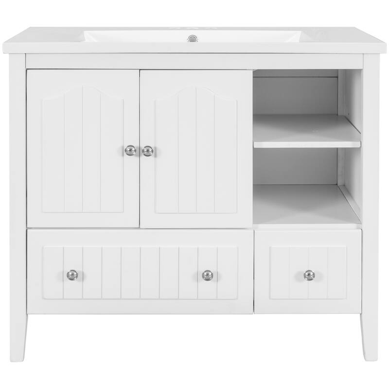 36" Bathroom Vanity with Solid Wood Frame