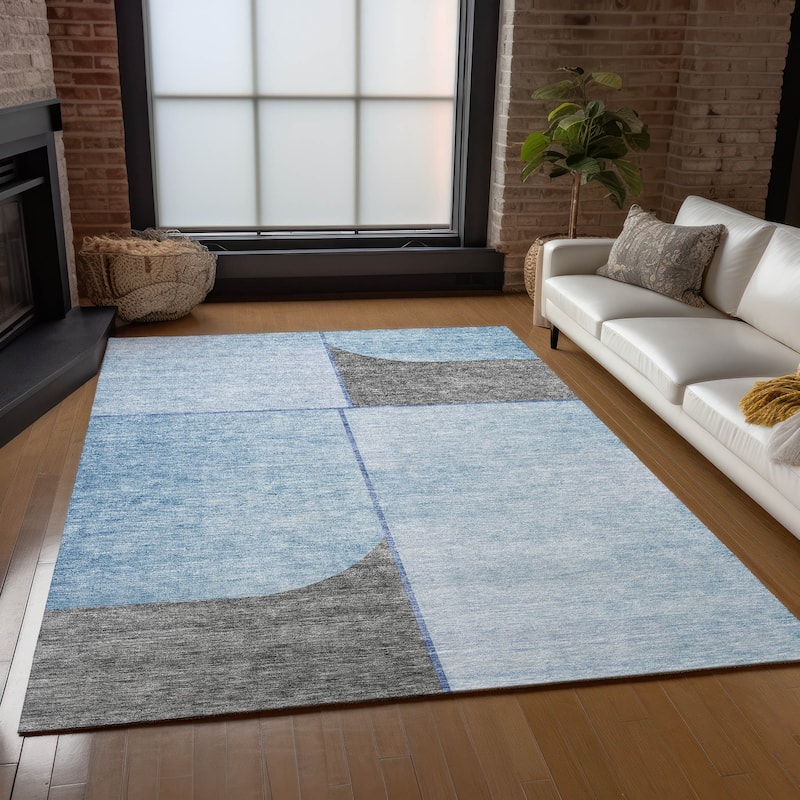 Machine Washable Indoor/ Outdoor Chantille Simple Modern Rug